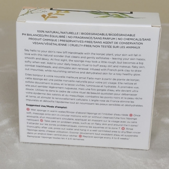 Wyld French Pink Clay Konjac Sponge (Dry, Sensitive Skin) - Picture 9 of 12